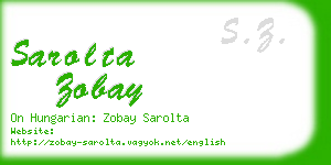 sarolta zobay business card